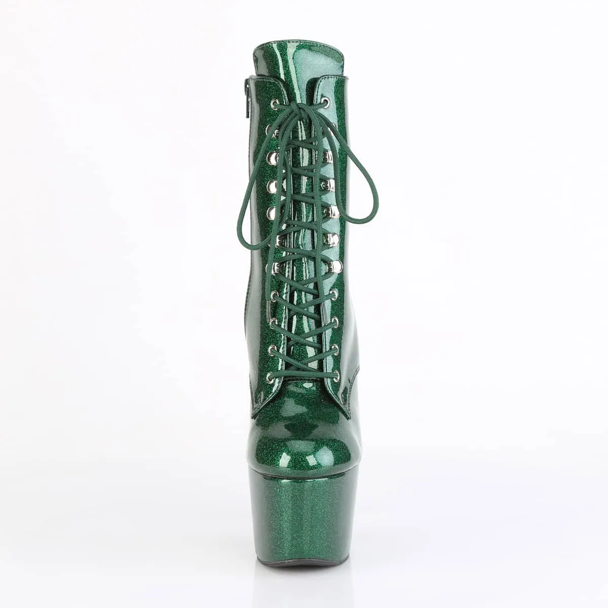 ADORE-1020GP Emerald Green Glitter Calf High Boots