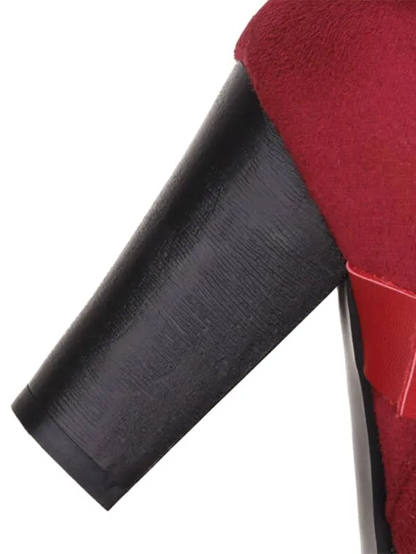 Casual Buckles Block Heel&Ankle Boots