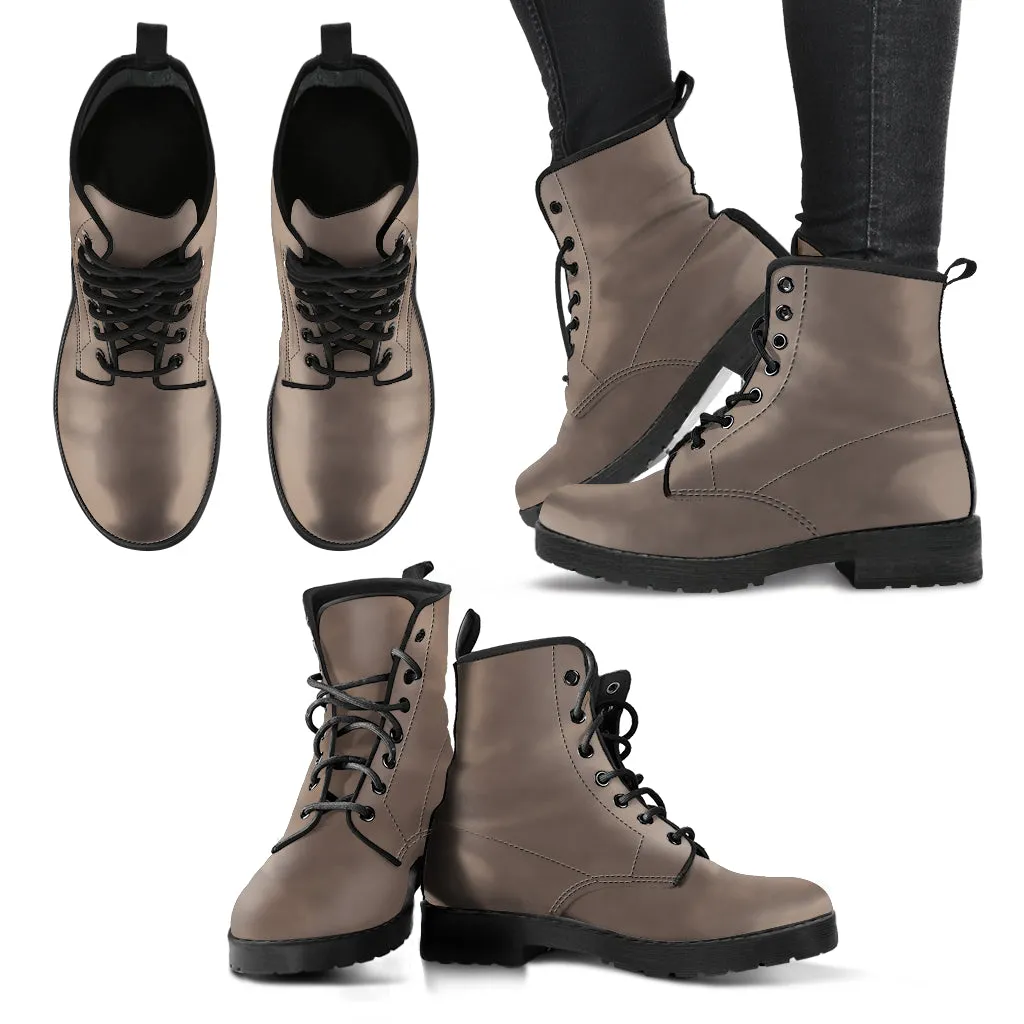 Combat Boots - Khaki | Boho Shoes, Handmade Vegan Leather Lace Up Boots Women, 2000s Boots, Hipster Boots, Unisex Adult Shoes, Cute Shoes