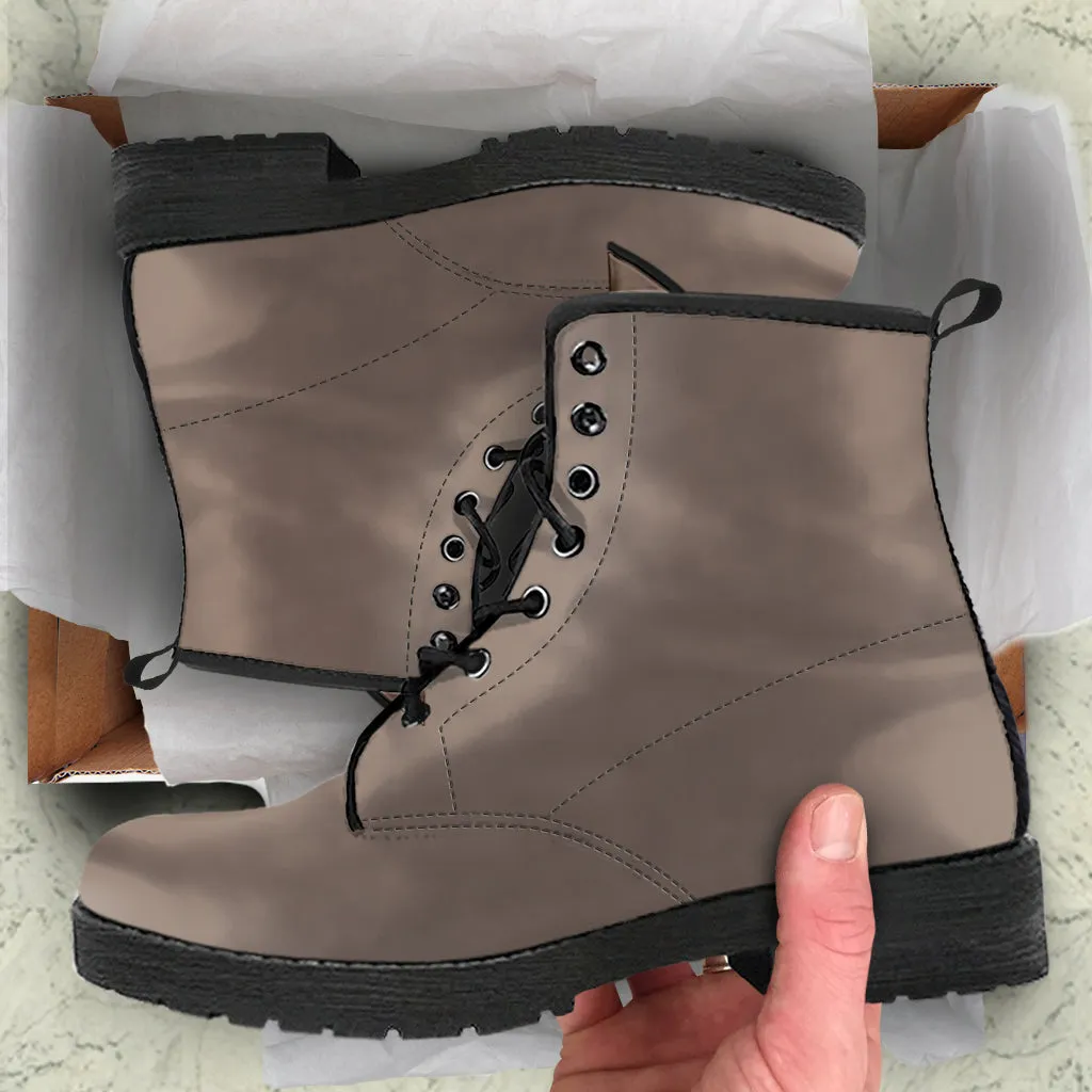 Combat Boots - Khaki | Boho Shoes, Handmade Vegan Leather Lace Up Boots Women, 2000s Boots, Hipster Boots, Unisex Adult Shoes, Cute Shoes