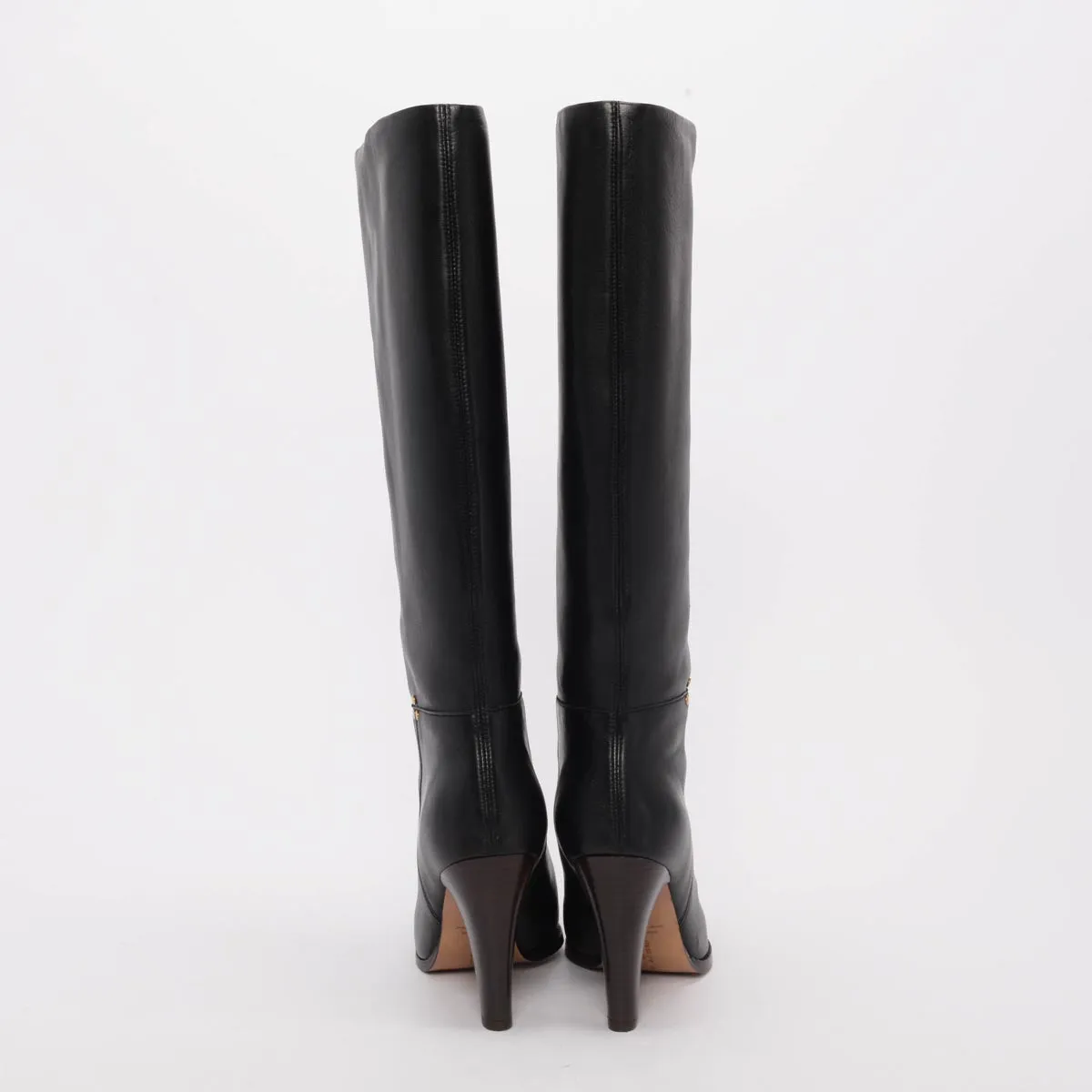Jerome Dreyfuss Black Calfskin Long Boots 39