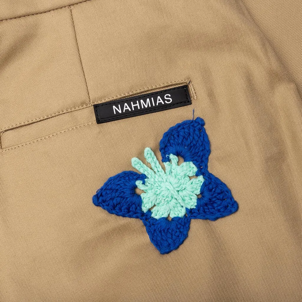 Knit Patchwork Worker Pant - Sand