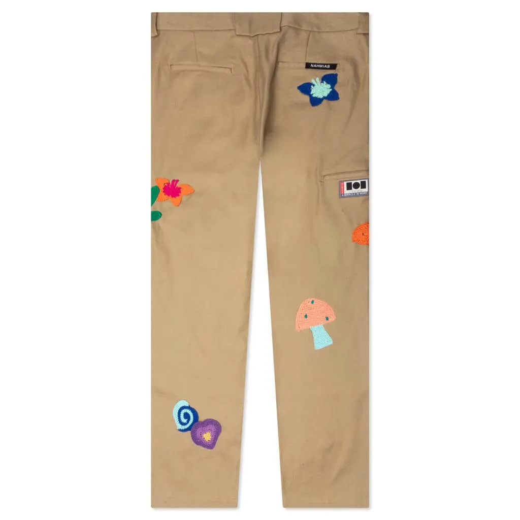 Knit Patchwork Worker Pant - Sand