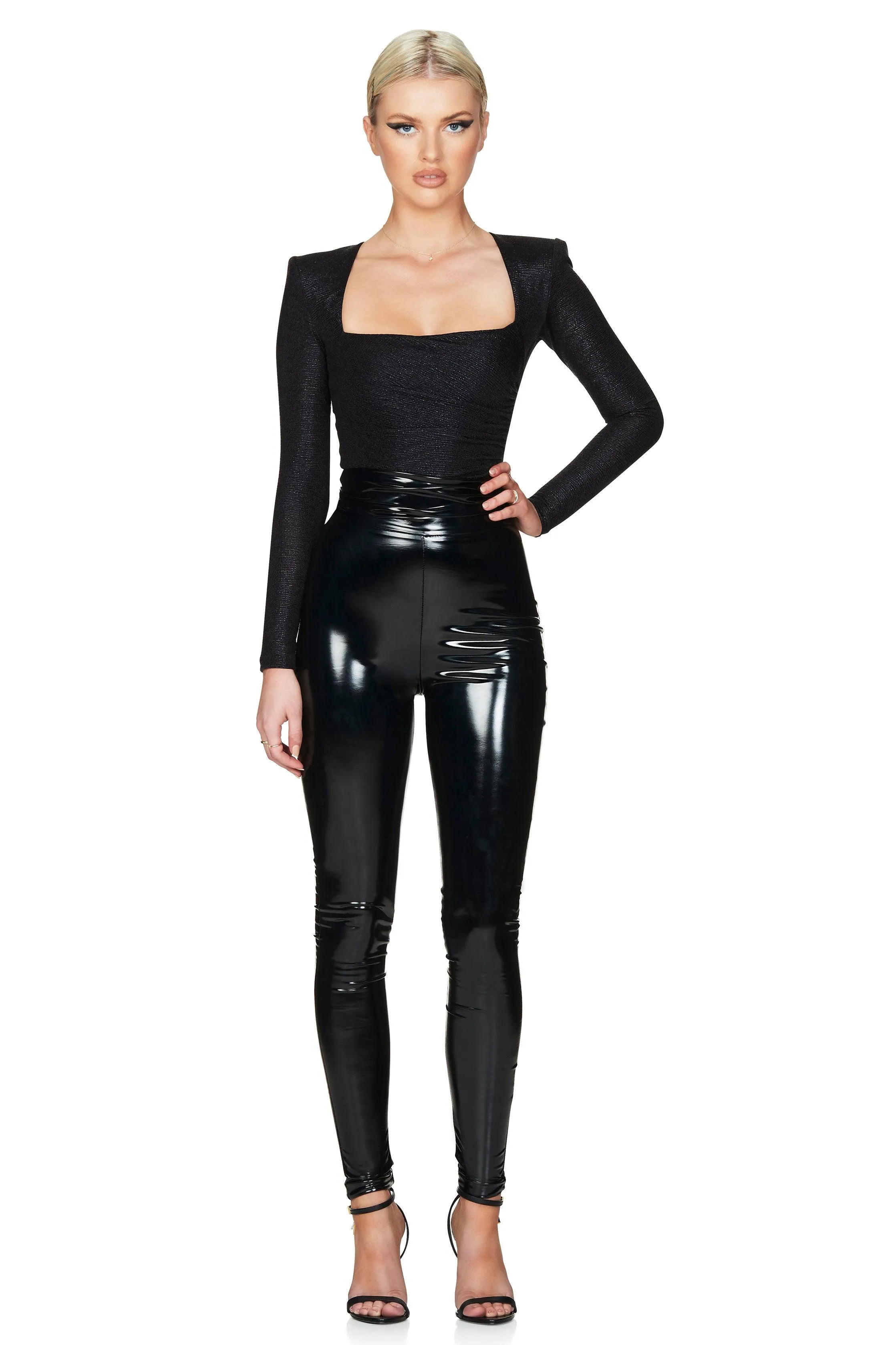 Nookie Viktoria Pants - Black Shiny