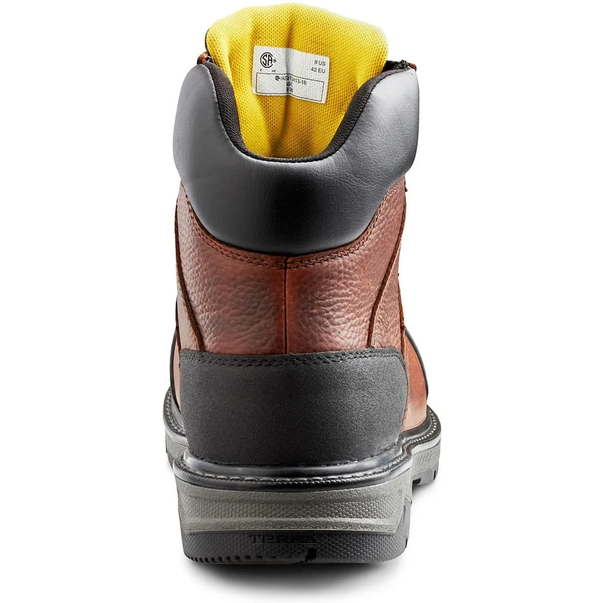 Terra Men's Patton 6 AT Waterproof Safety Work Boot -Brown- 4NS6BN