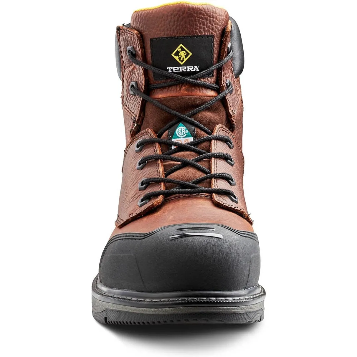 Terra Men's Patton 6 AT Waterproof Safety Work Boot -Brown- 4NS6BN
